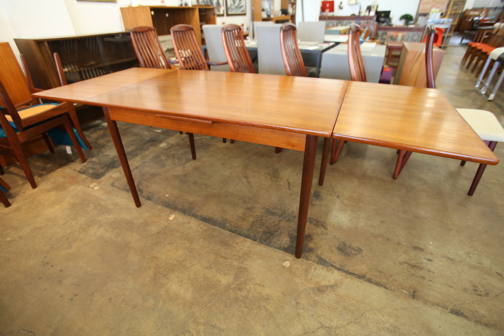 Vintage Danish Teak Dining Table w/ Pullout Extensions