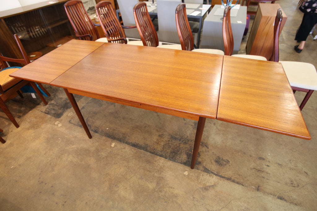 Vintage Danish Teak Dining Table w/ Pullout Extensions