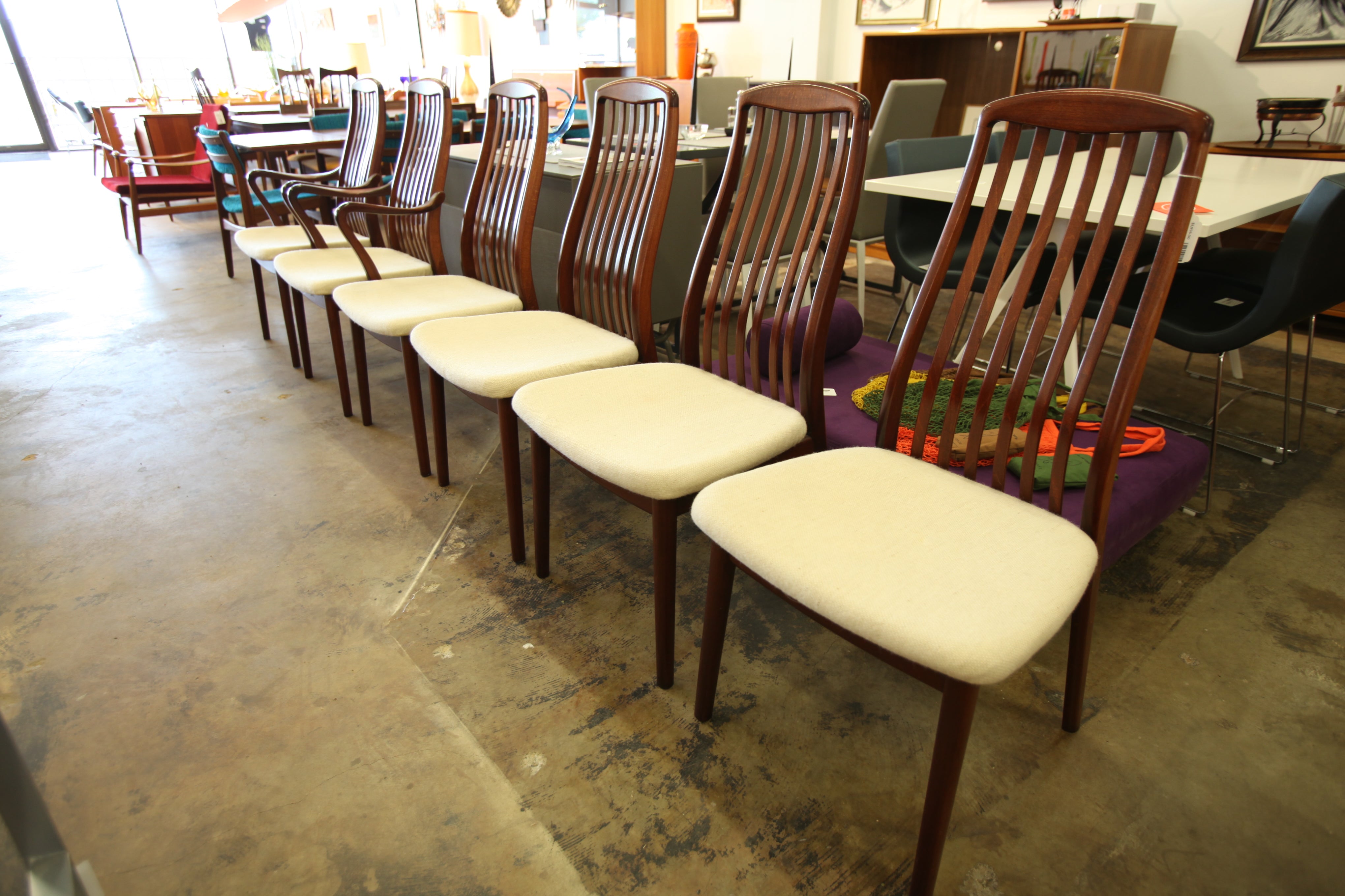 Set of 6 Vintage SVA Mobler Danish Rosewood Dining Chairs