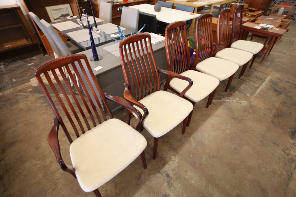 Set of 6 Vintage SVA Mobler Danish Rosewood Dining Chairs