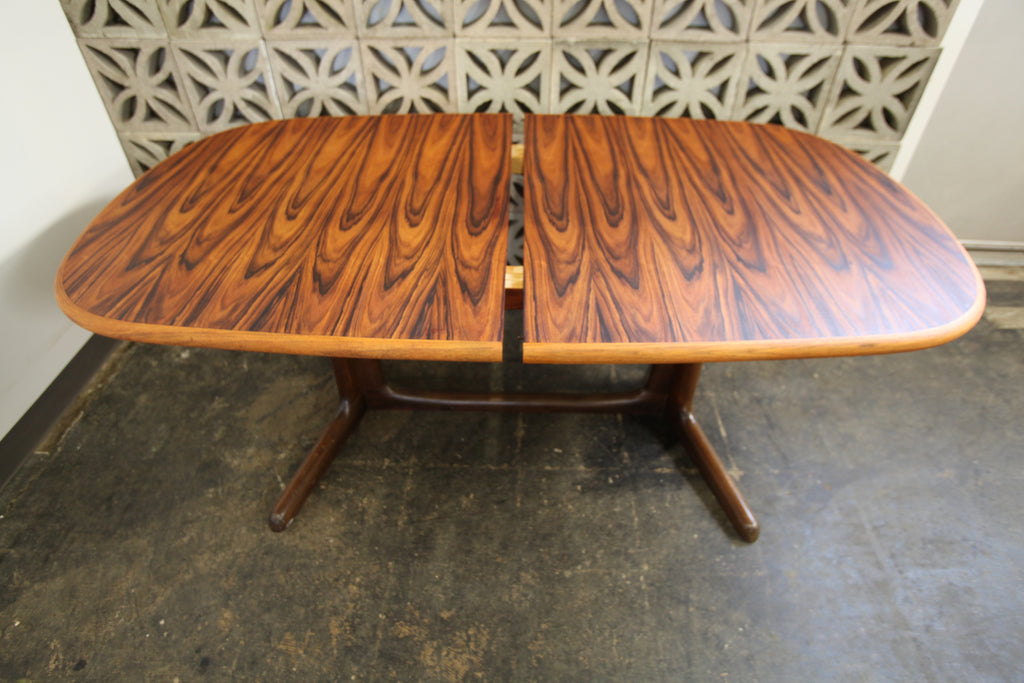 Vintage Danish Rosewood Dining Table w/ One Leaf by Gudme Mobelfabrik