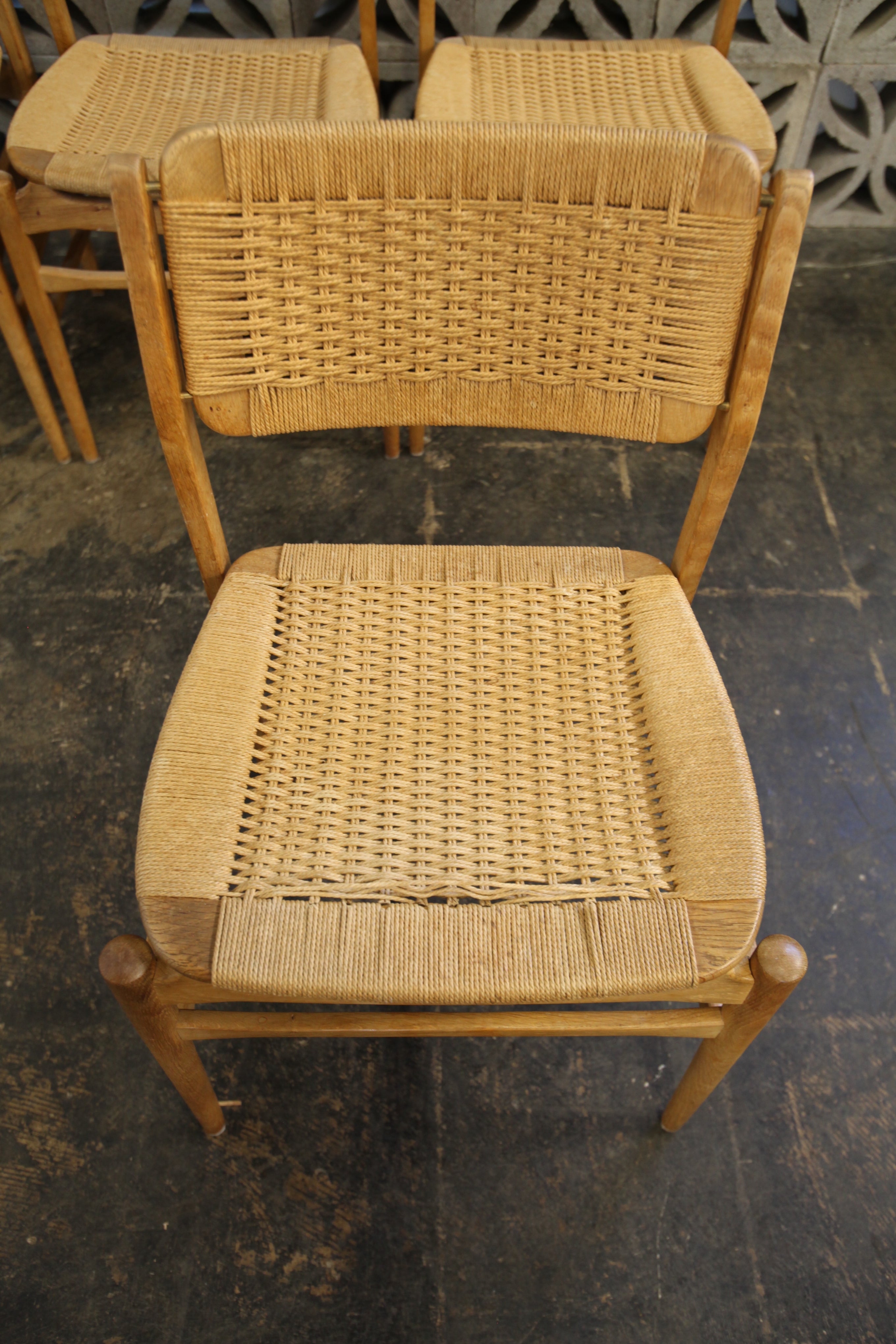 Set of 4 Danish (project) Chairs (19.5"W x 18"D x 31.75"H x 18"H seat)