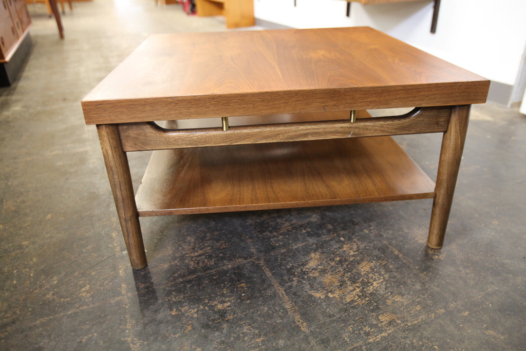 Vintage Square Walnut Coffe Table / Side Table (30"x 30" x 16"H)