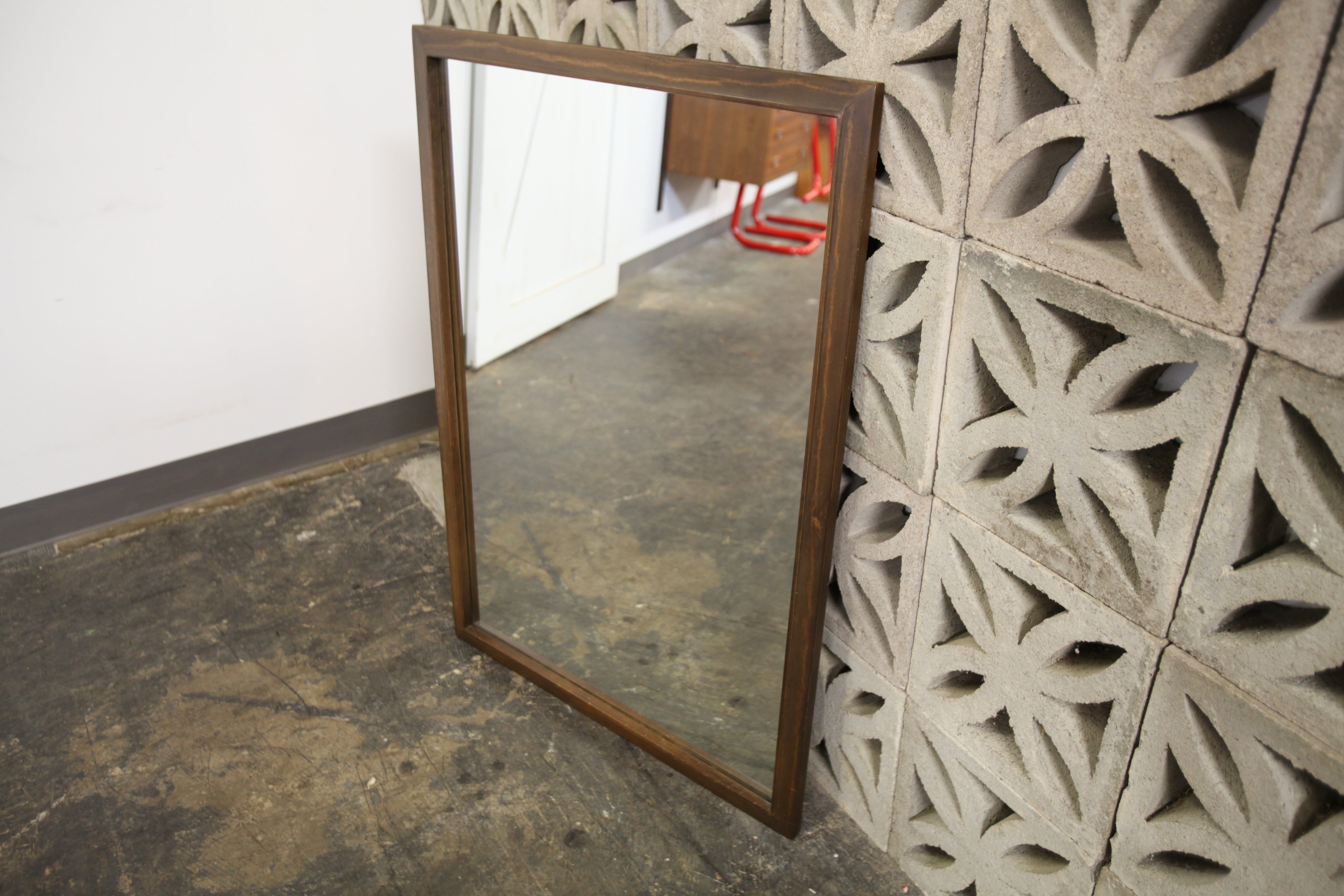 Vintage Walnut Mirror (28.5" x 40.25" x 1")