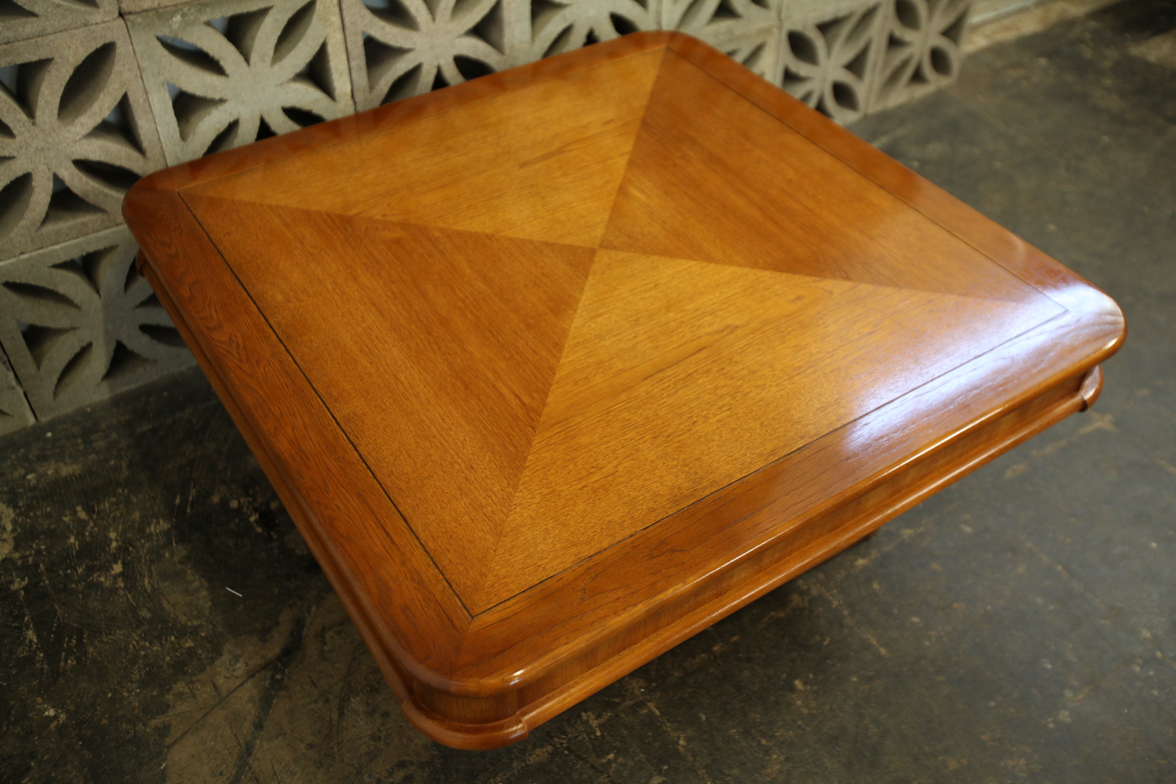 Vintage Wood Square Coffee Table (38" x 38" x 16.25"H)