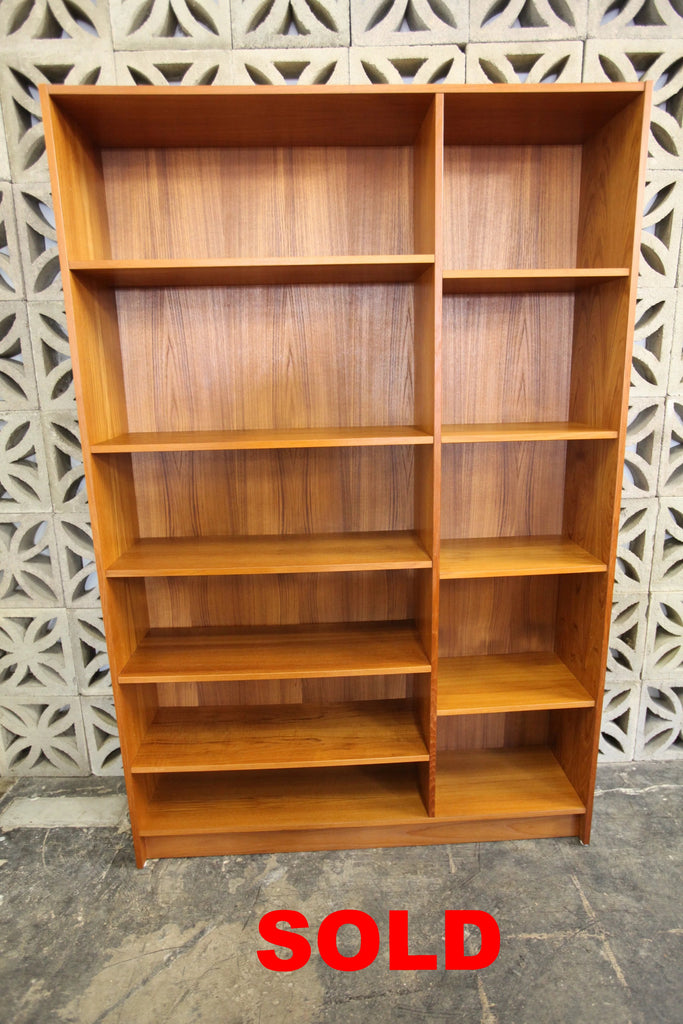 Large Teak Bookshelf (48"W x 11.5"D x 72.25"H)