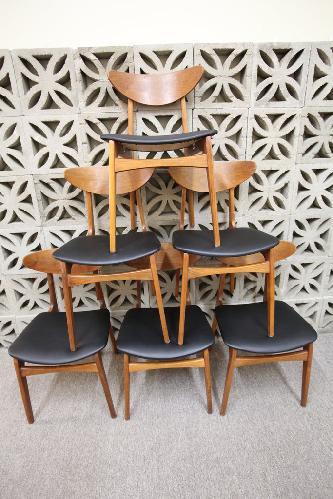 Set of 6 Vintage Teak Dining Chairs
