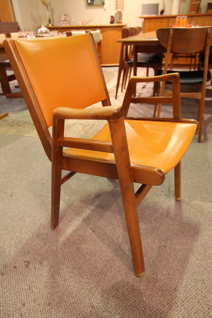 Set of 2 Vintage Walnut Arm Chairs