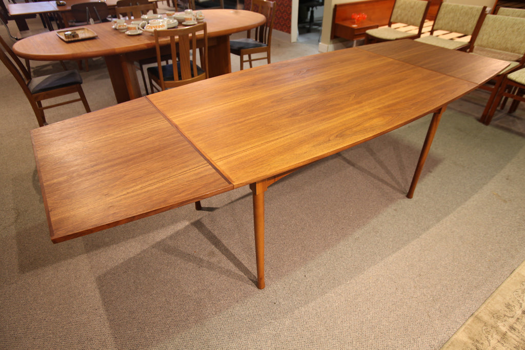 Vintage RS Associates Montreal Teak Surf Board Style Extension Dining Table