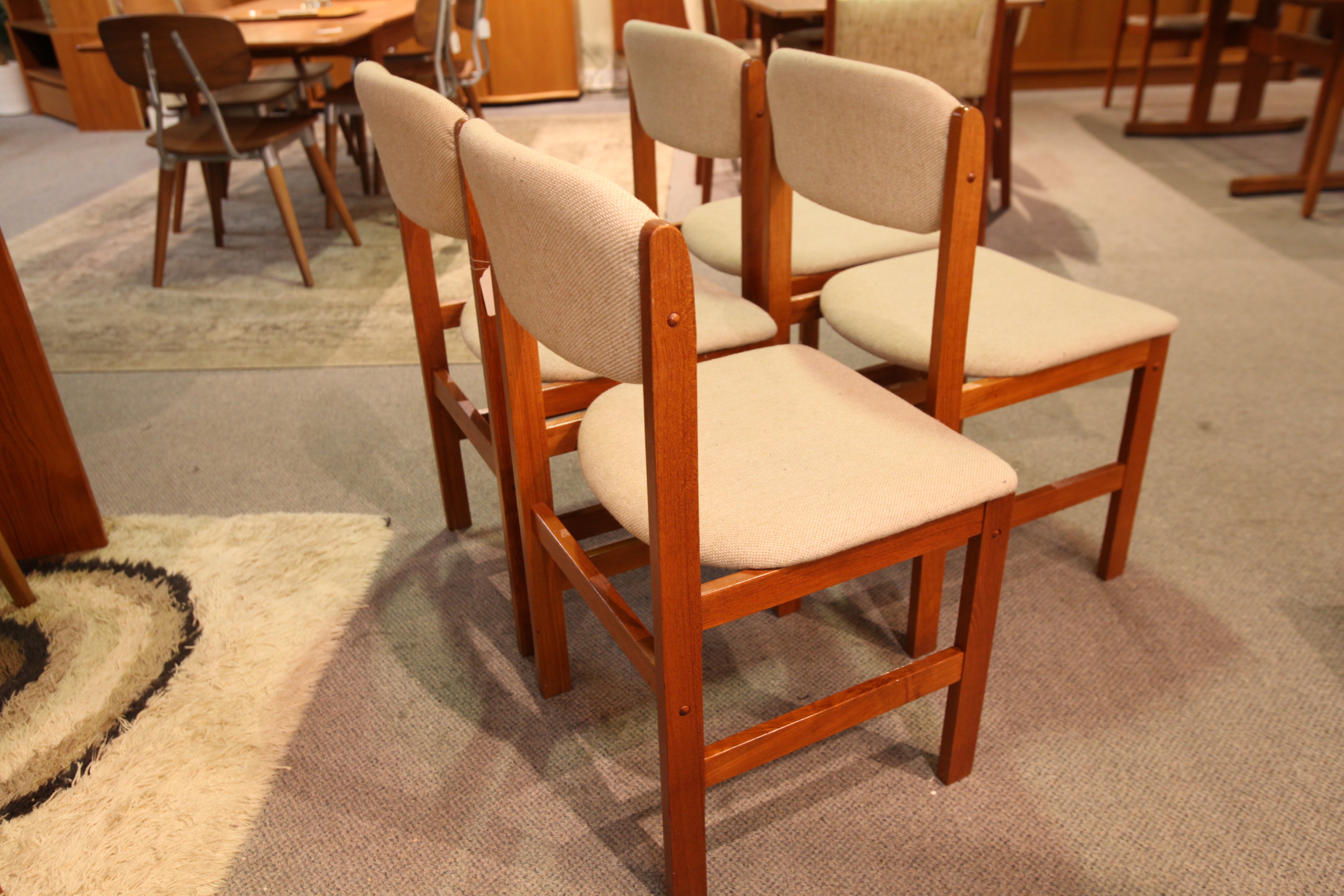 Set of 4 Vintage Teak Benny Linden Dining Chairs