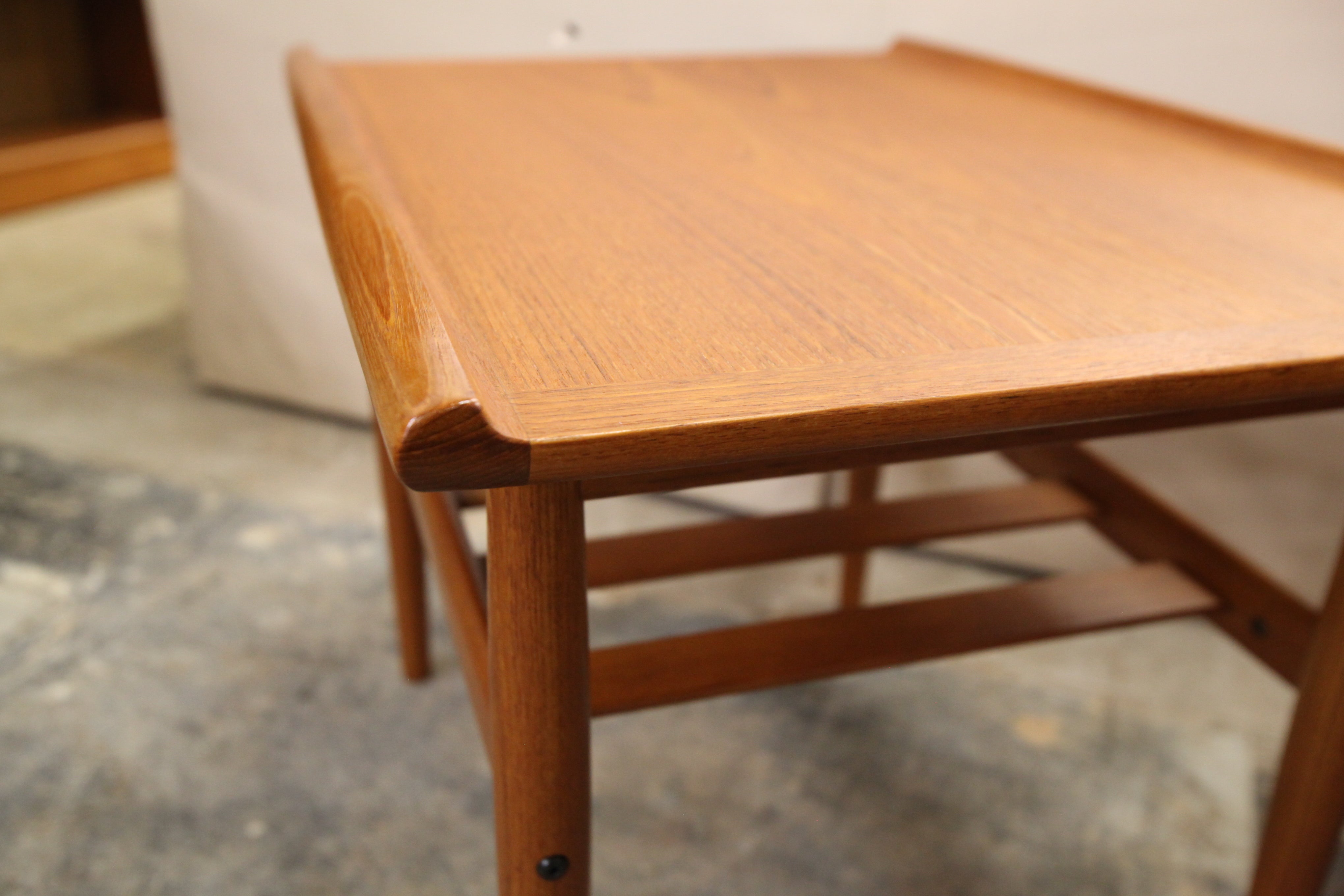 The Perfect Vintage Danish Teak Side Table (26.5" x 20" x 19.25"H)