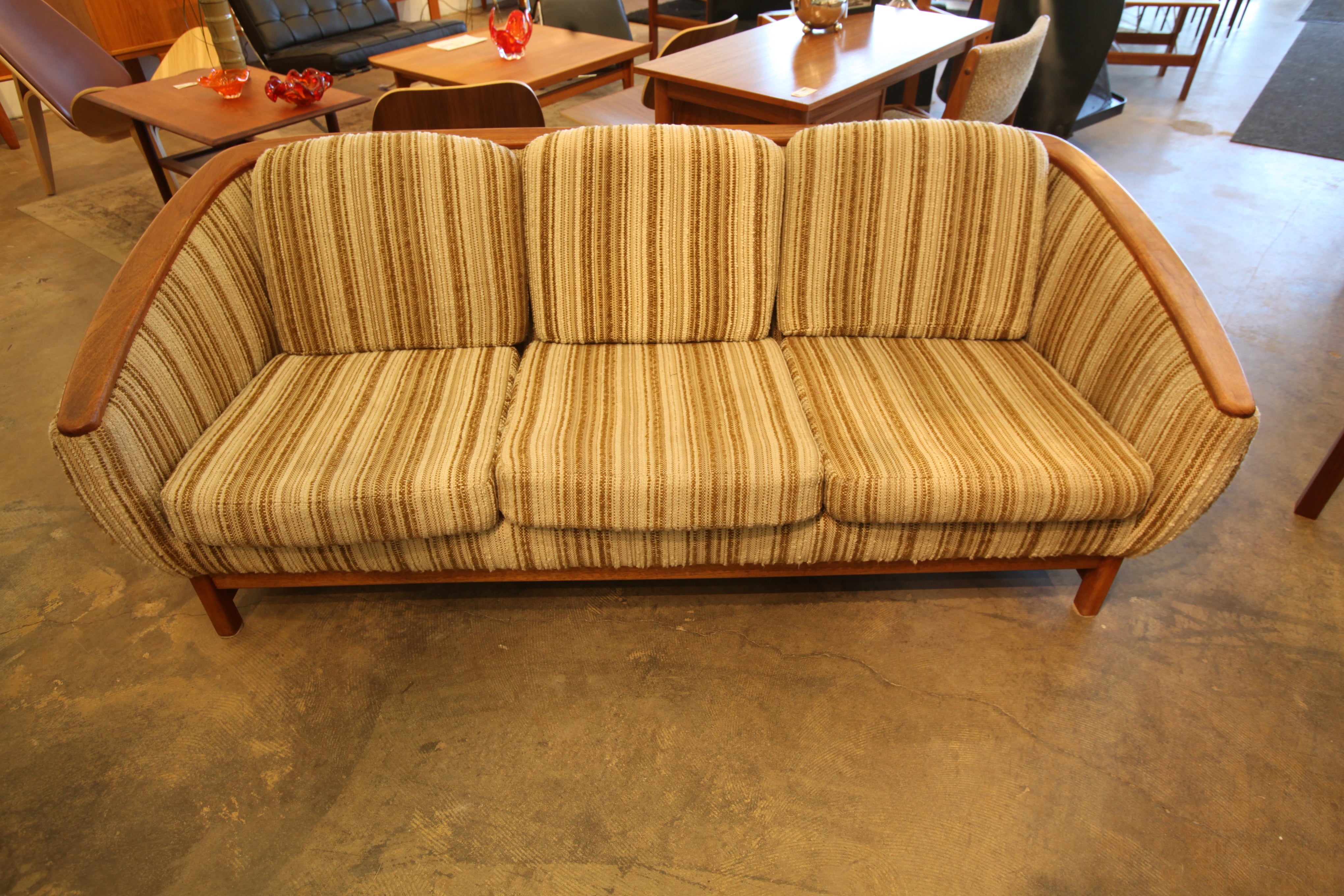 Vintage R.Huber Teak Sofa (80"W x 27"H x 36"D)