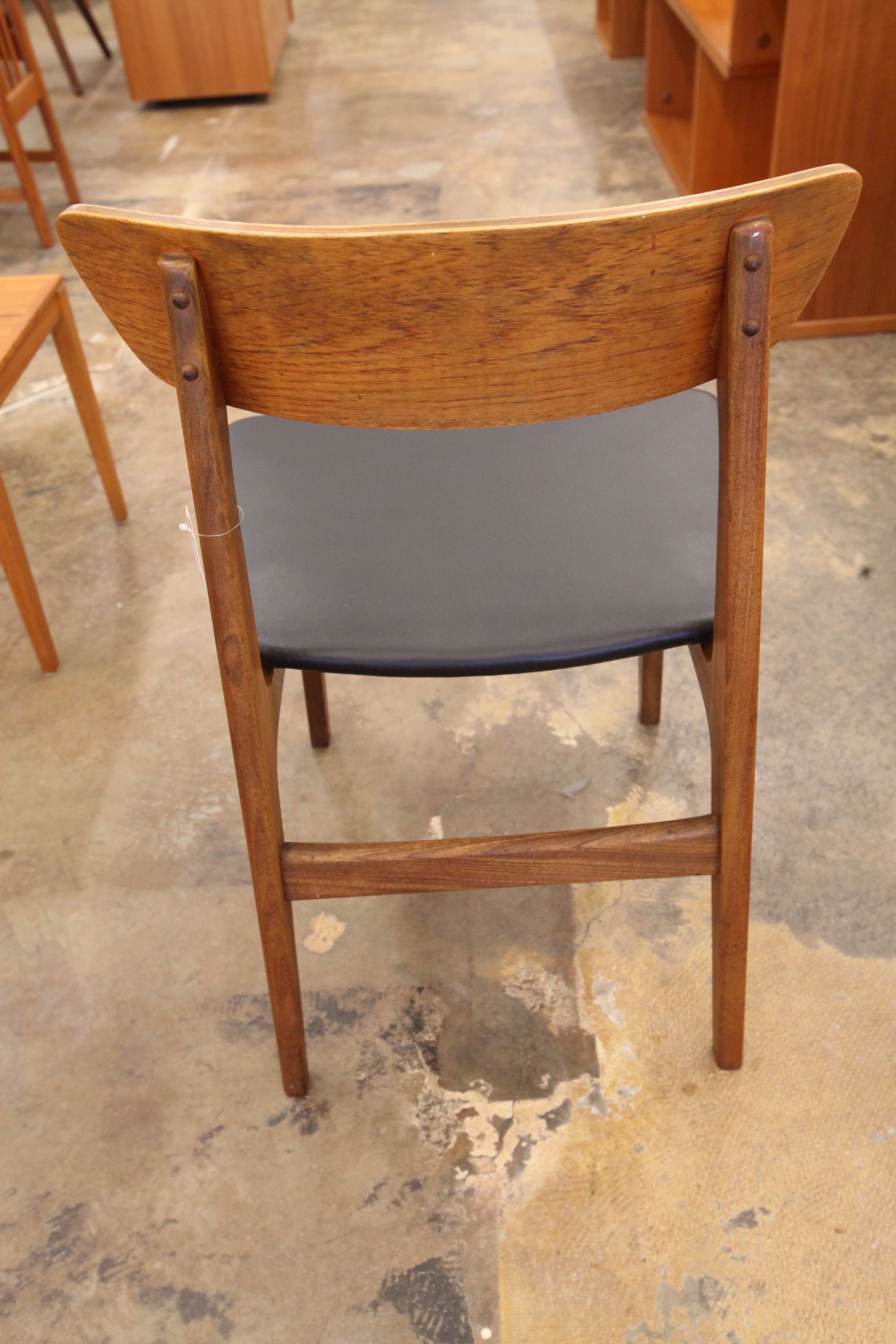 Vintage Danish Teak Wood Back Dining Chair
