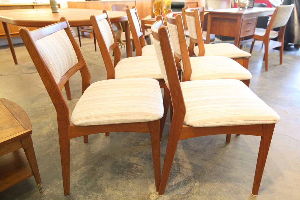 Set Of 6 Vintage Danish Teak Dining Chairs