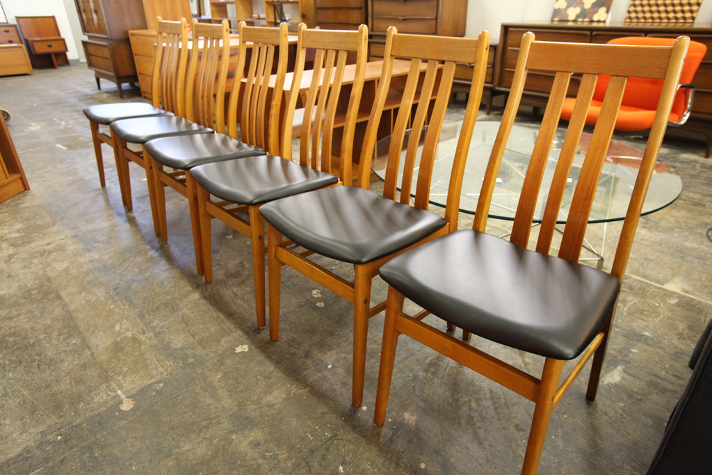 Set of 6 Vintage FARSTRUP Danish Teak Dining Chairs
