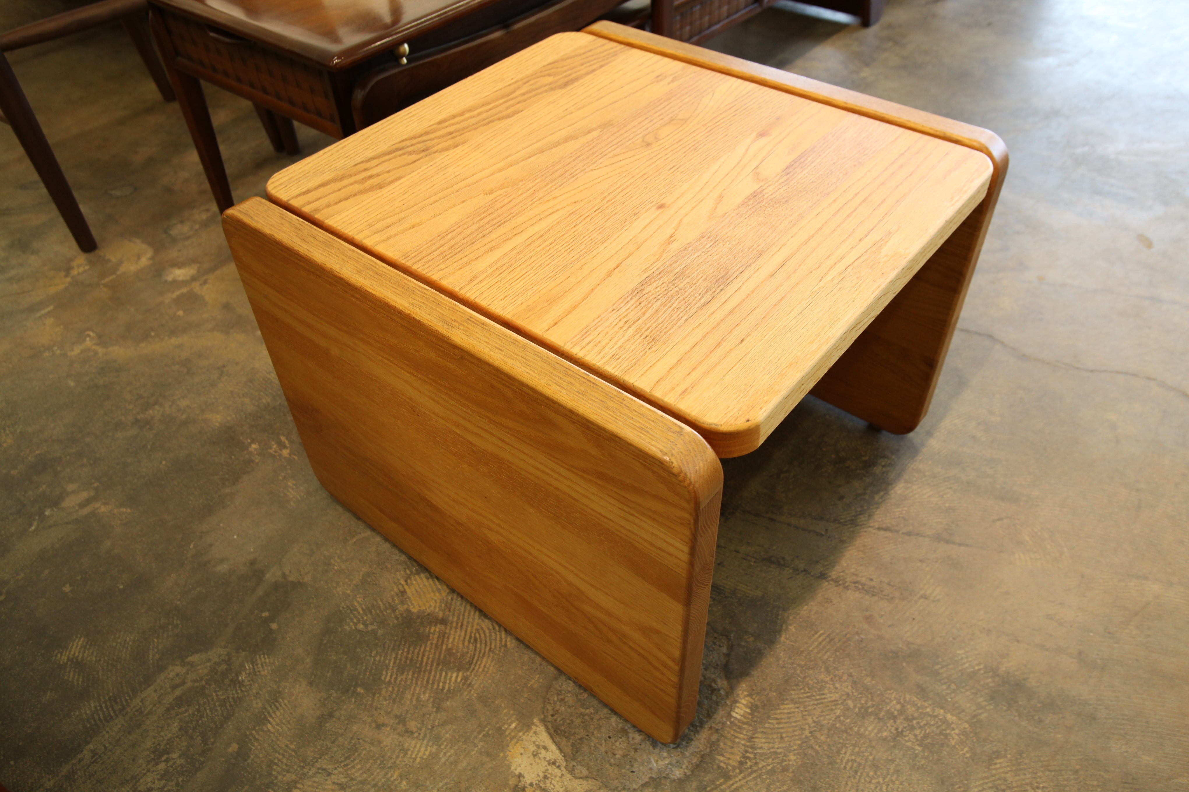Vintage Solid Oak Side Table (24" x 23.5" x 18"H)
