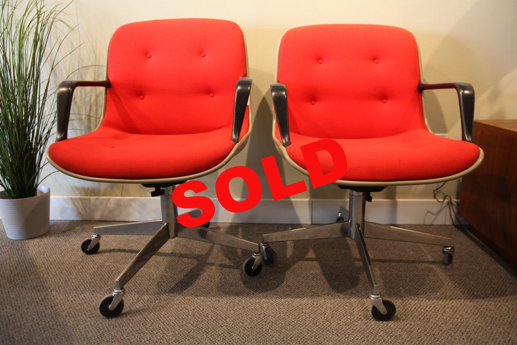 Red Steel case Chairs