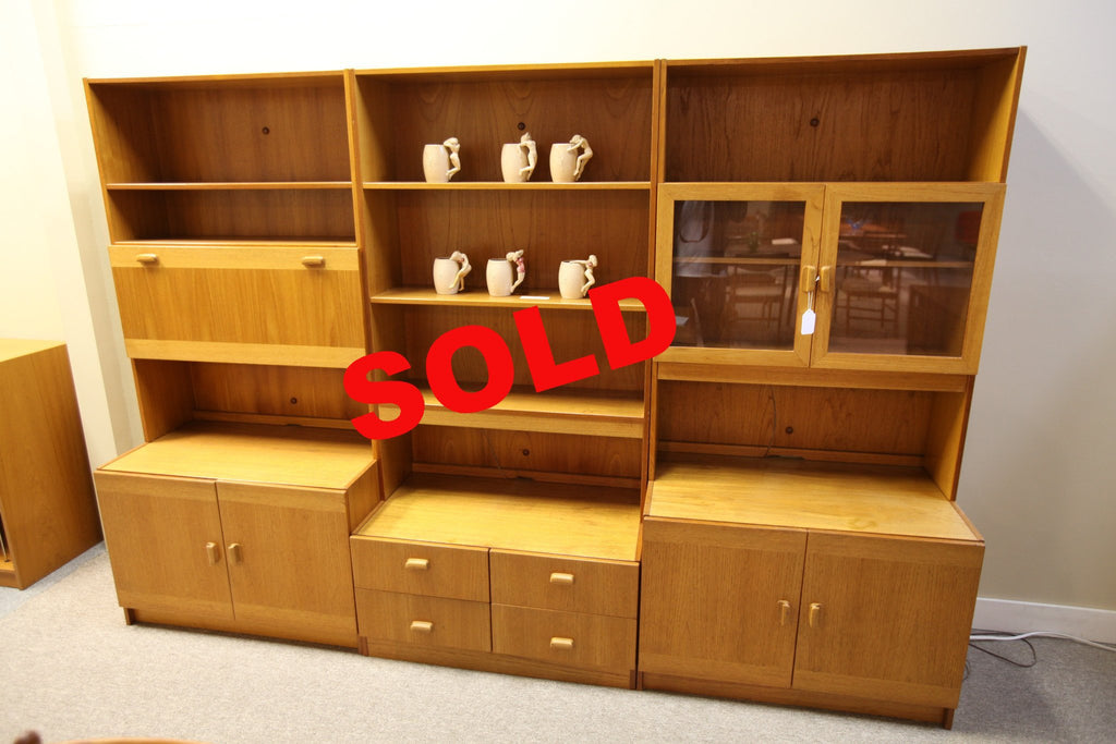 Teak Wall Unit (3 sections each sold separately) (35" x 71.25")