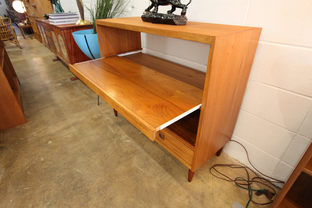 Vintage Teak Stereo Stand by RS Associates (40"W x 34"H x 15.5"D)