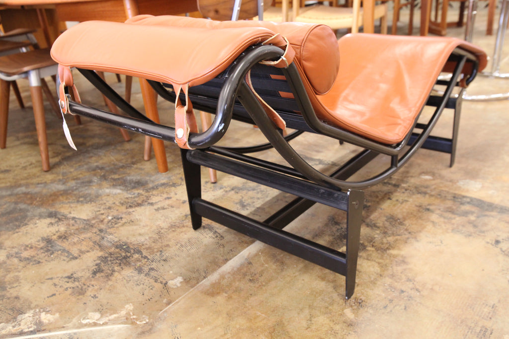 Vintage Replica Leather Le Corbusier Chaise (64"L x 21"W x 30"H)