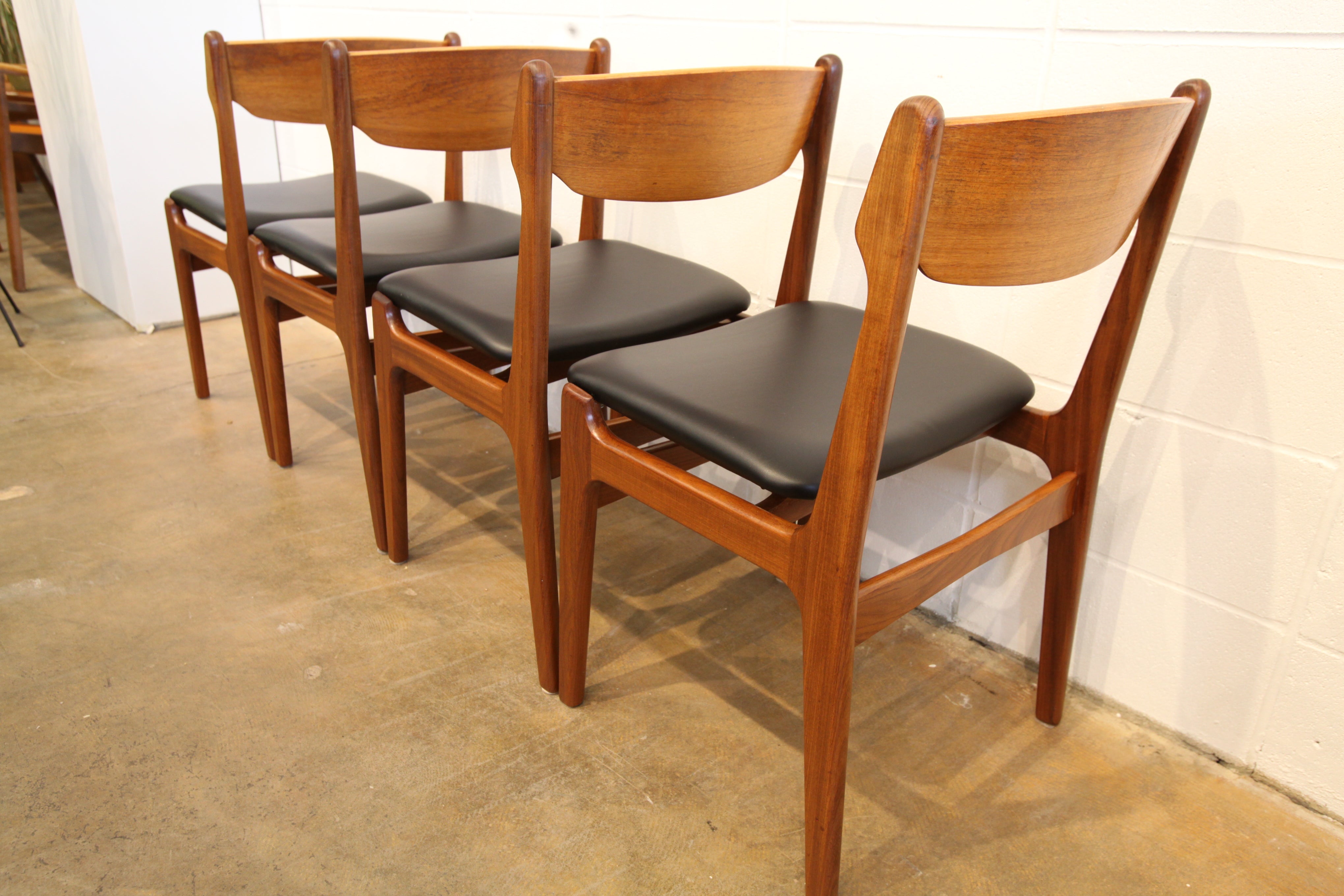 Set of 4 Vintage Eric Buch Teak Dining Chairs (floating seat)