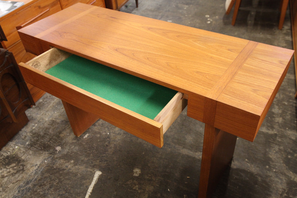 Vintage Teak Side Table / Desk by RS Associates (45"W x 16"D x 27.5"H)