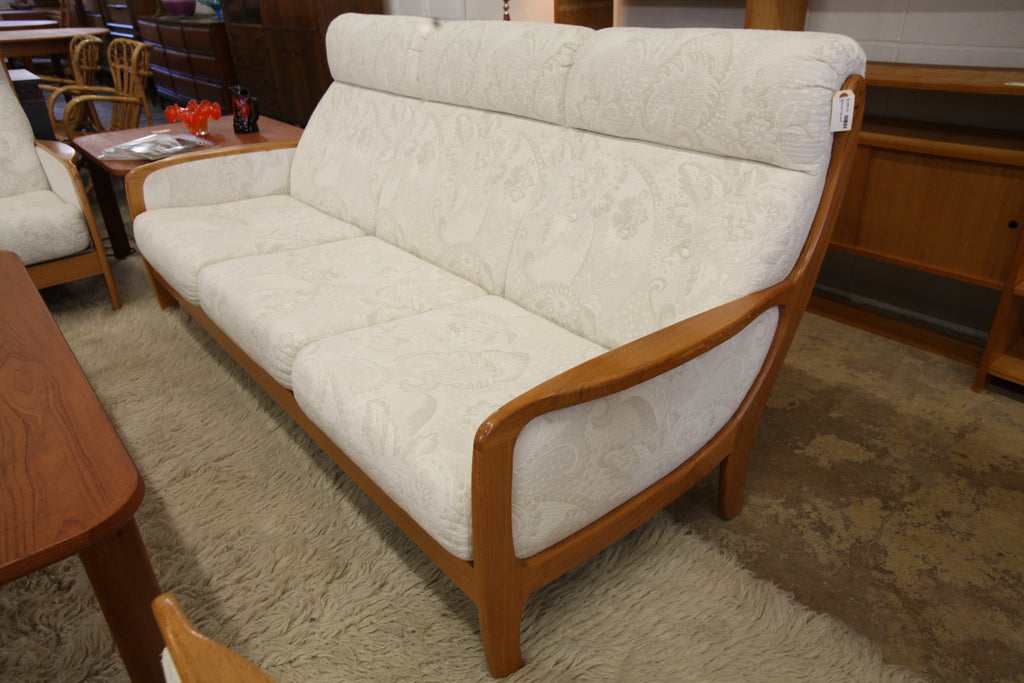 Vintage Nordesign Teak Framed 3 Seater Sofa (77.5"W x 36"H x 36"D)