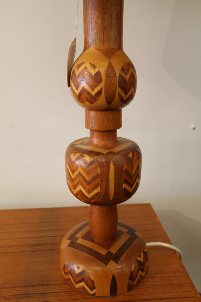 Unique Wood Lamp (31"H x 13" Dia.)
