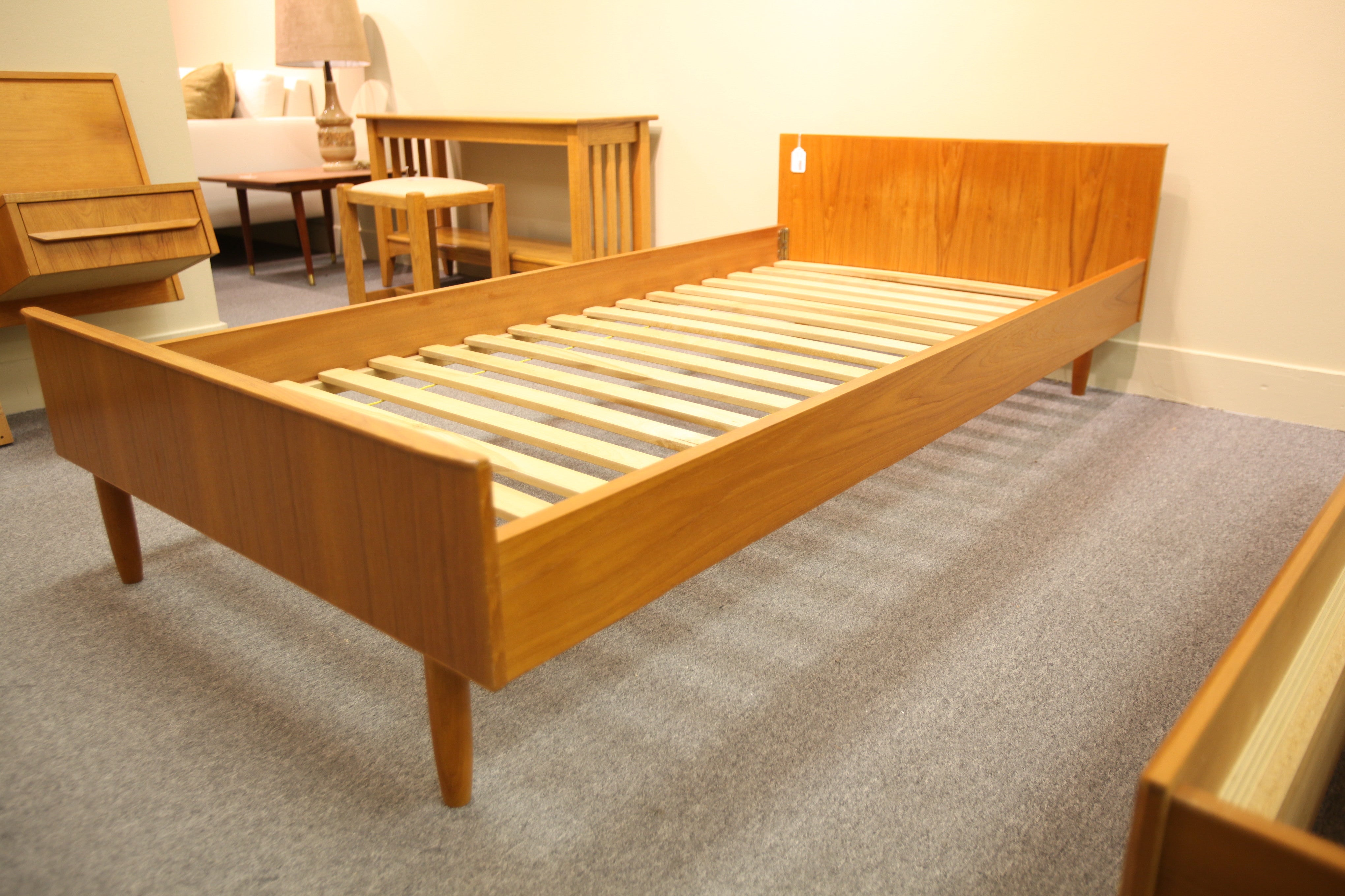 Mid Century Teak Single Bed