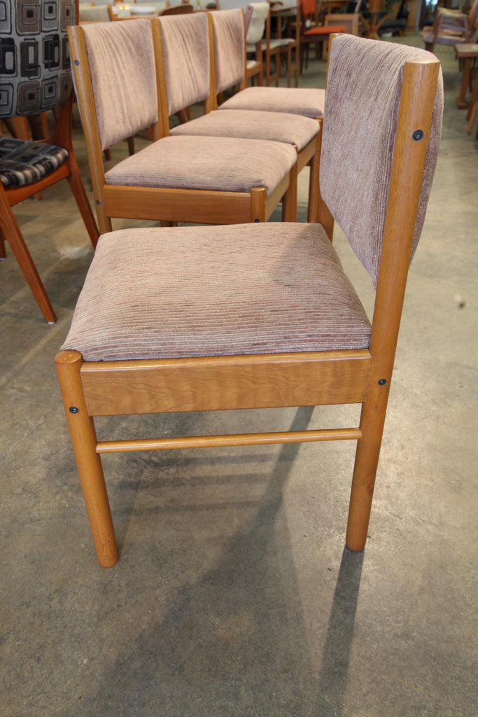 Set of 4 Vintage Teak Dining Chairs (19.5"W x 31"H x 19"D)