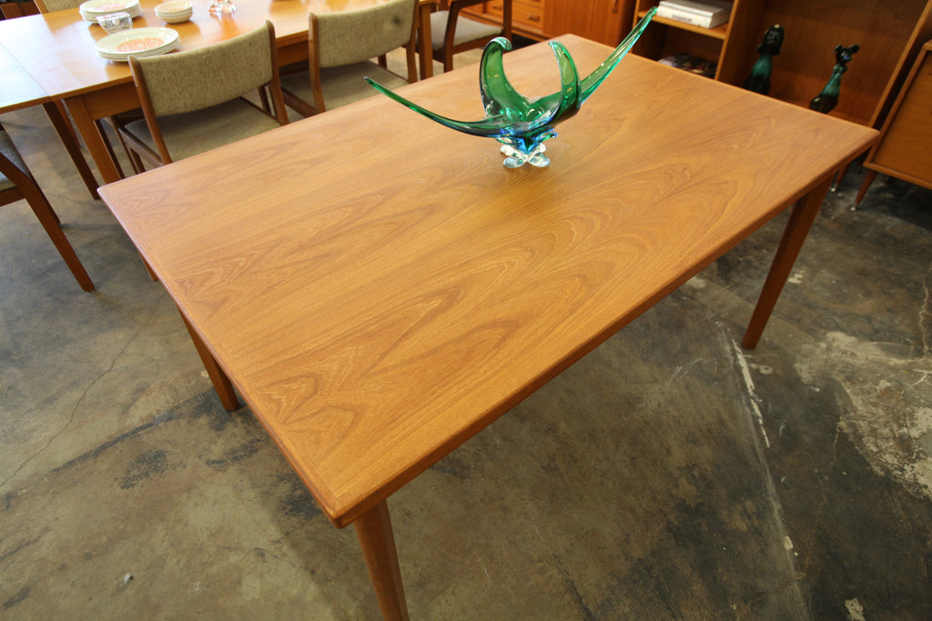 Vintage Danish Teak Dining Table w/ Pullout Extensions (59"x39.25")(98"x39.25") 29"H