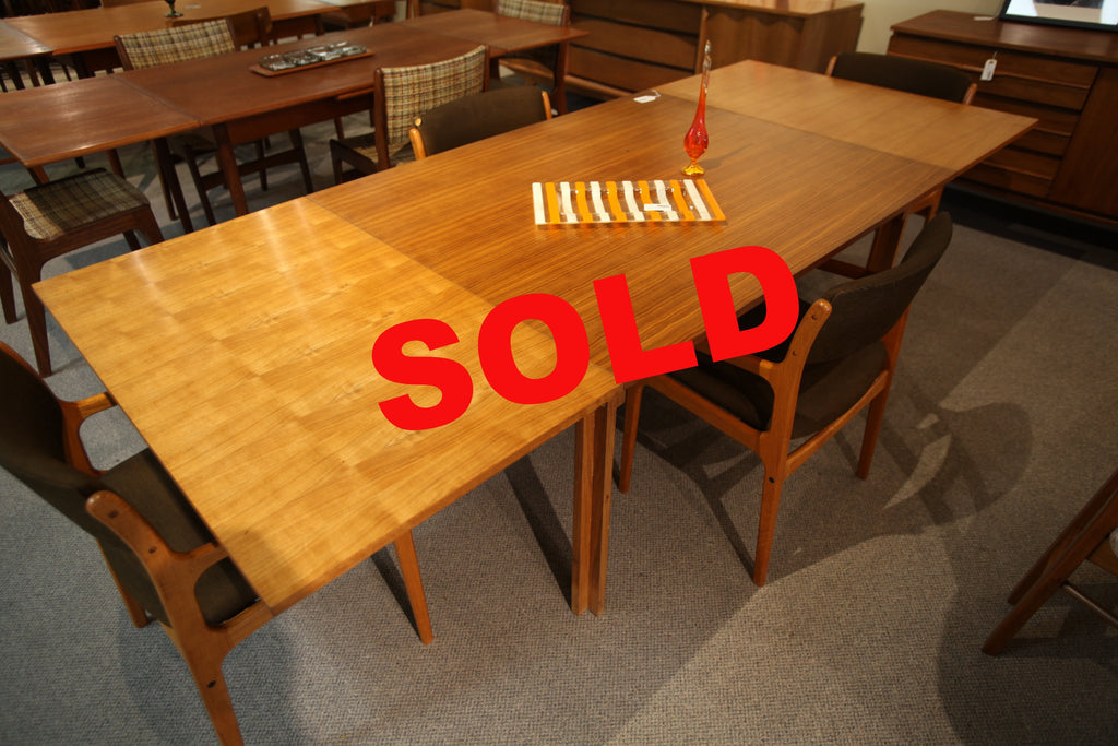 Teak Table with Drop Leafs Approx 1959 (95.5"x40") or (51"x40")