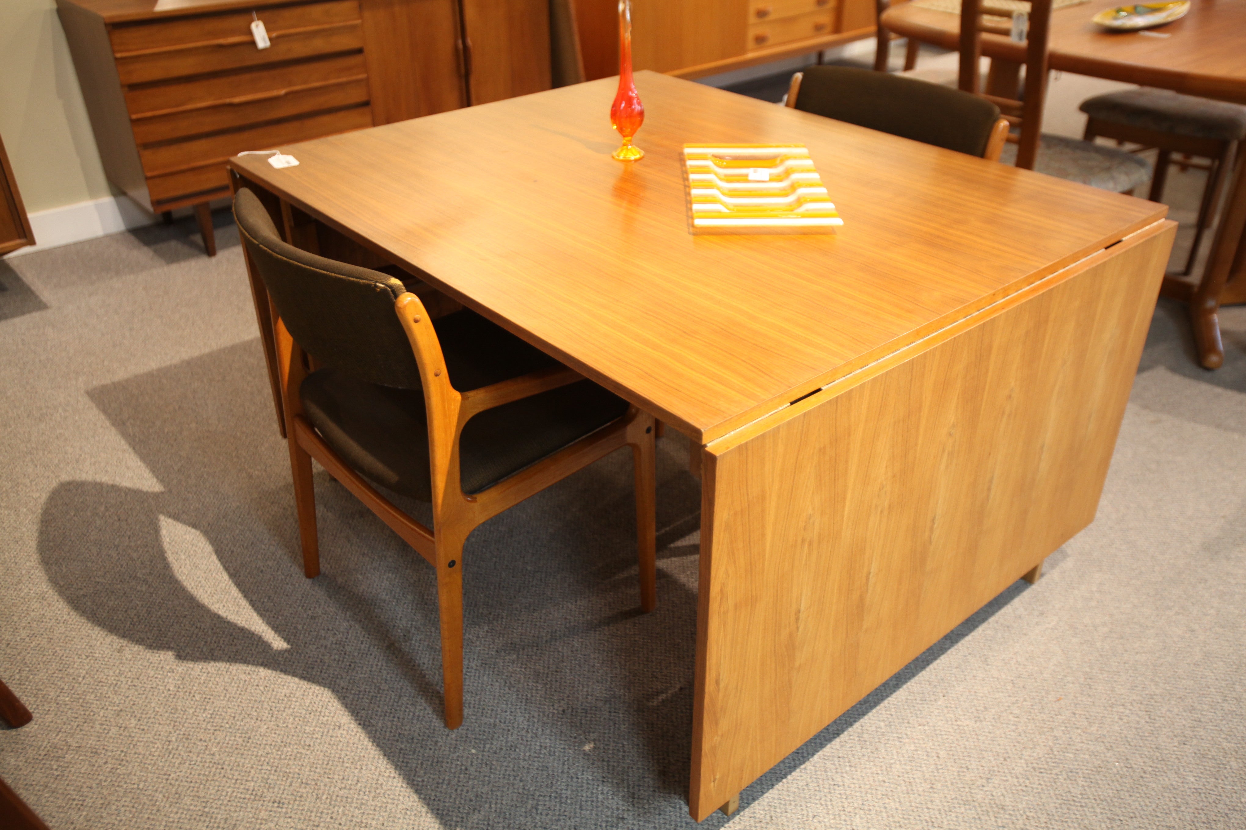 Teak Table with Drop Leafs Approx 1959 (95.5"x40") or (51"x40")