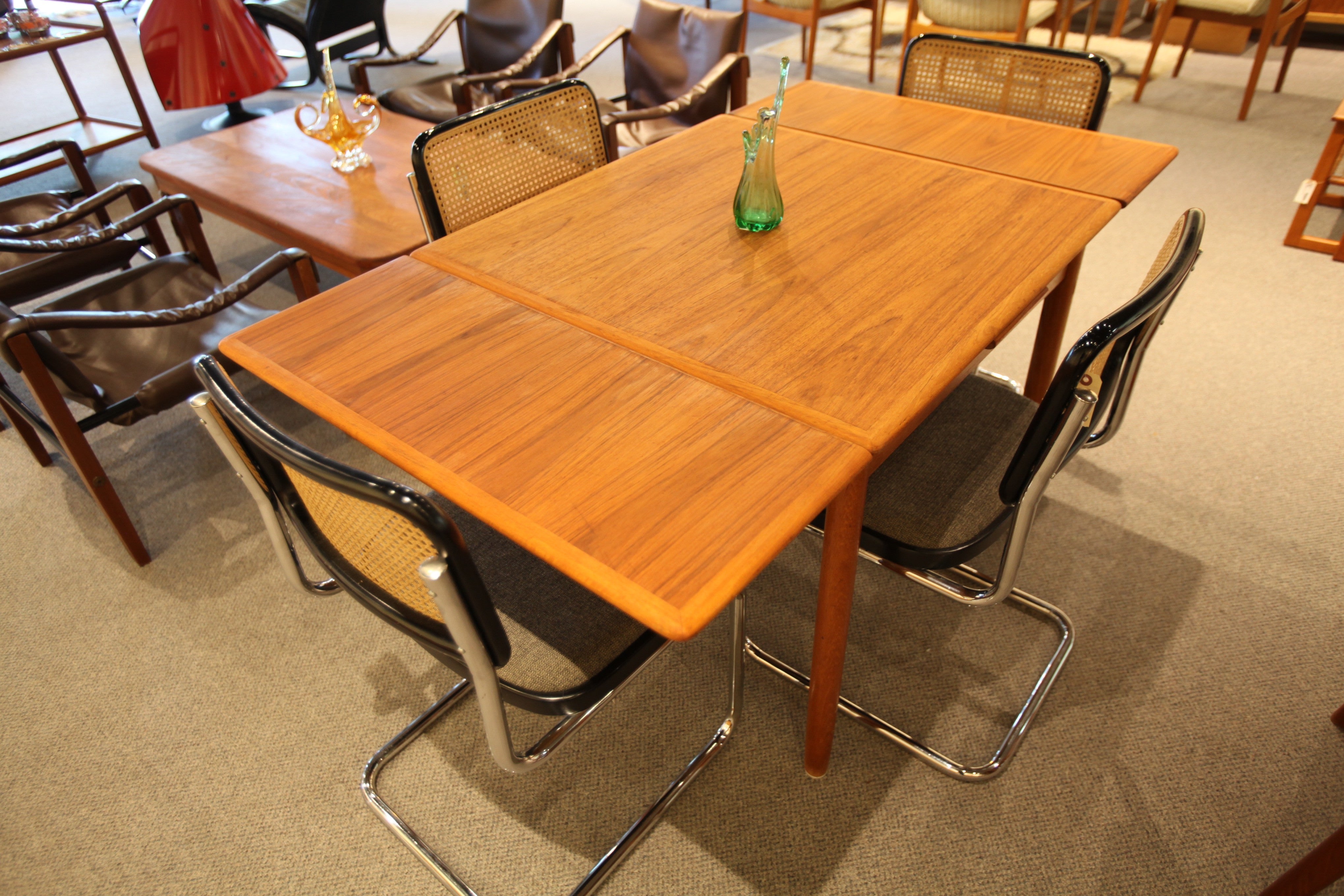 Small Danish Teak Extension Table (60"x33.5") or (33.5"x33.5")