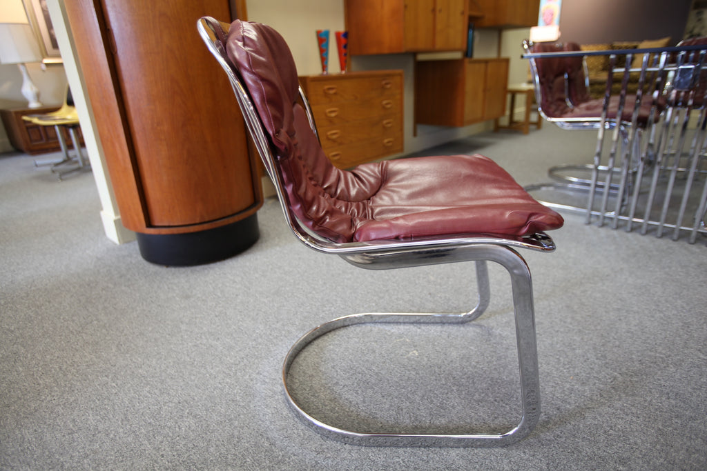 Cidue Chrome Chairs 1970's  (set of 6) made in Italy