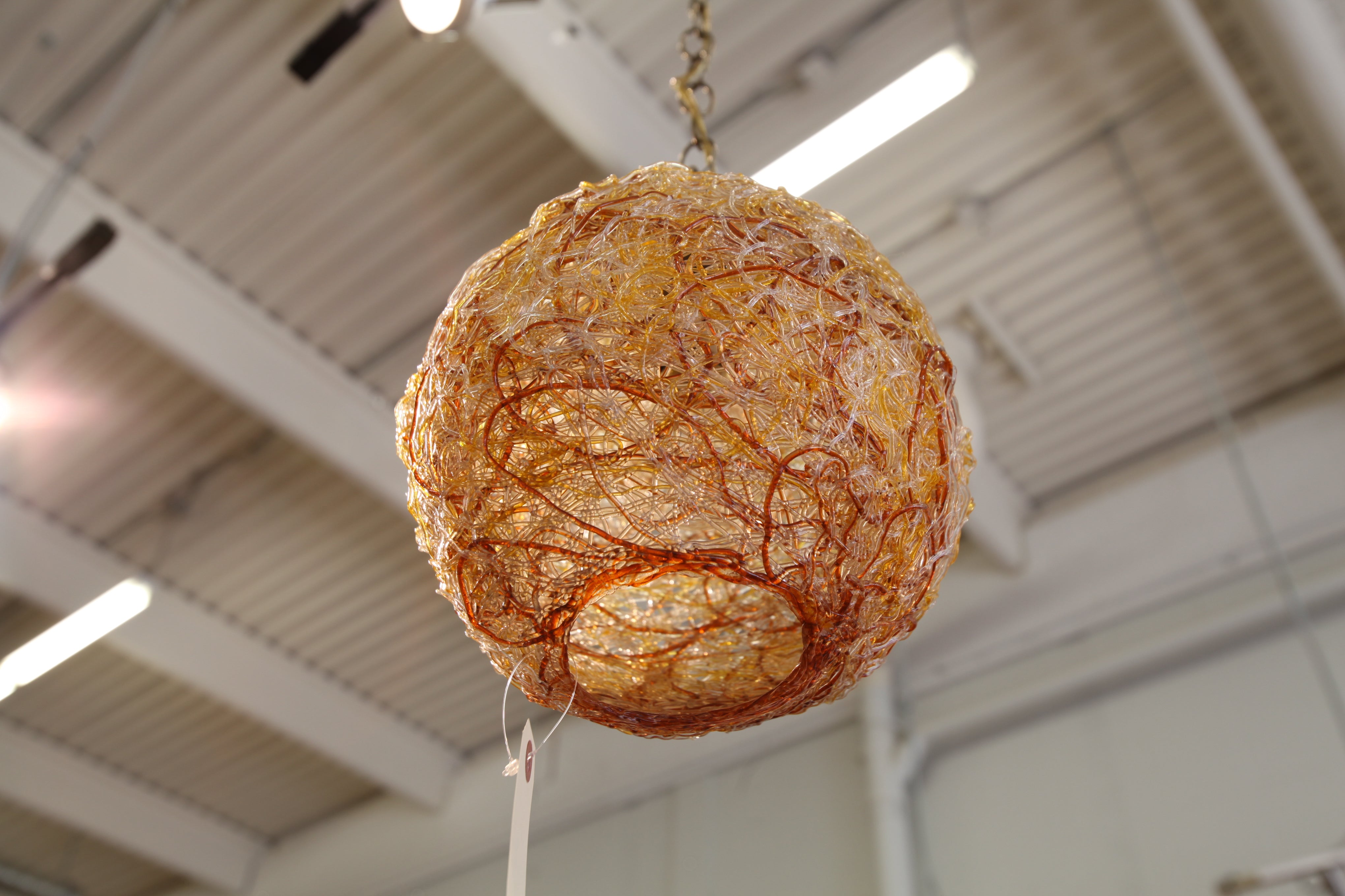 Vintage Hanging Spaghetti Lamp (8.5" Dia.)