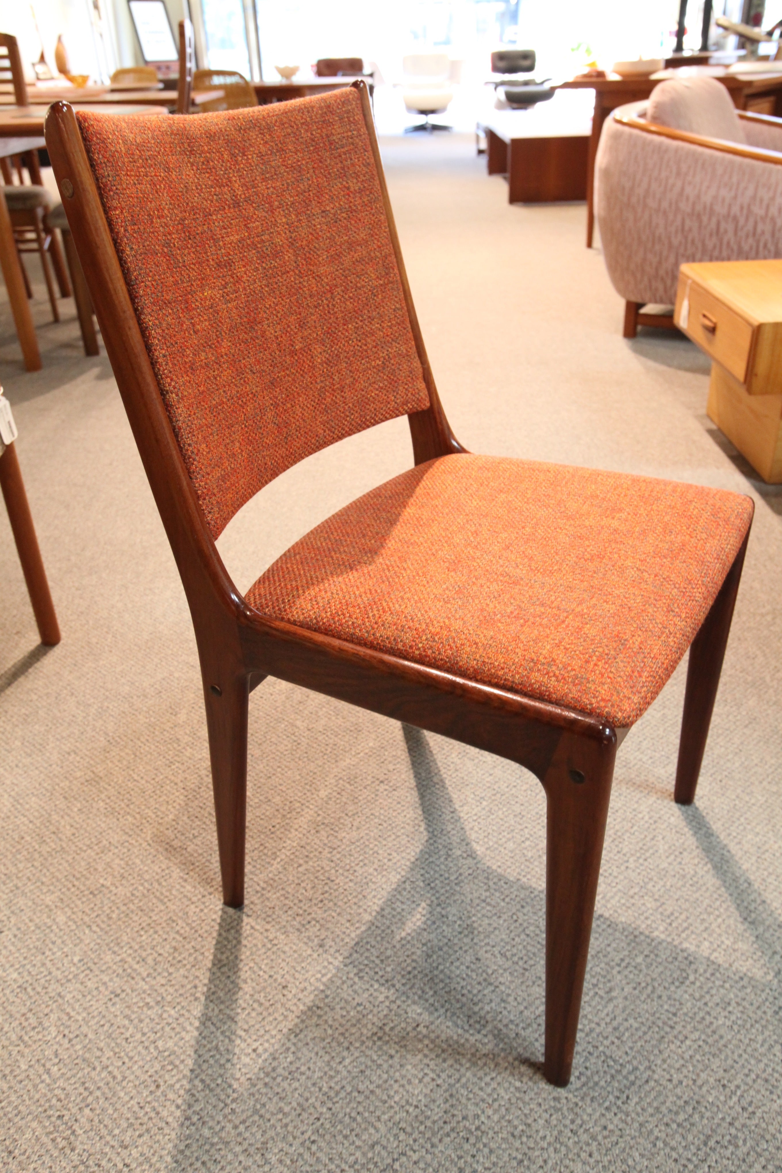 Set of 6 Teak Chairs (new upholstery)
