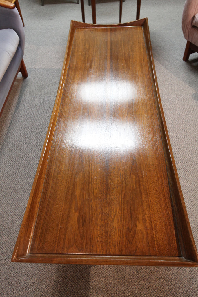 Dielcraft Walnut Surfboard Style Coffee Table (59.5" x 20" x 16"H)