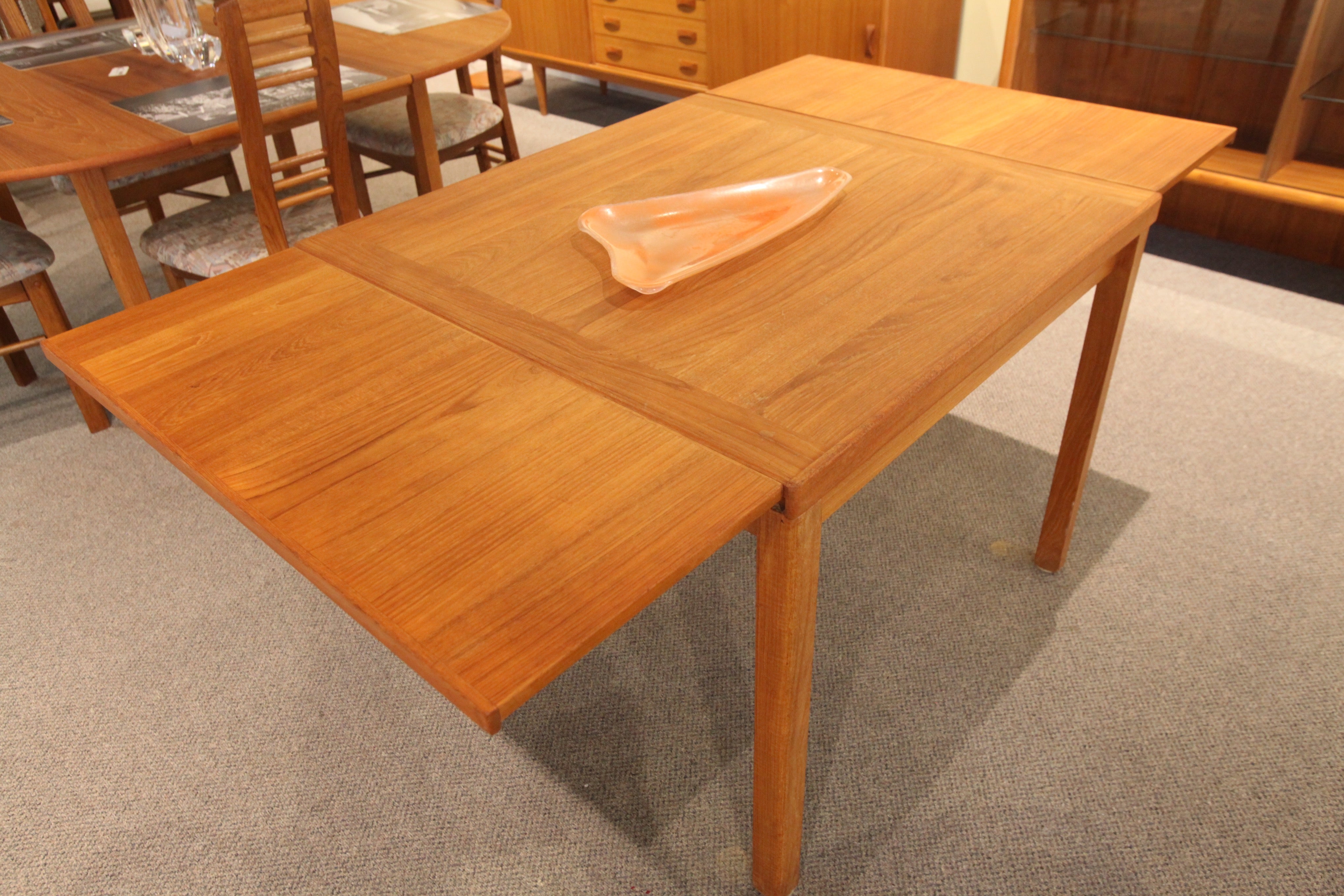 Square Teak Table with Extensions (63" x 35.5") or (35.5" x 35.5")
