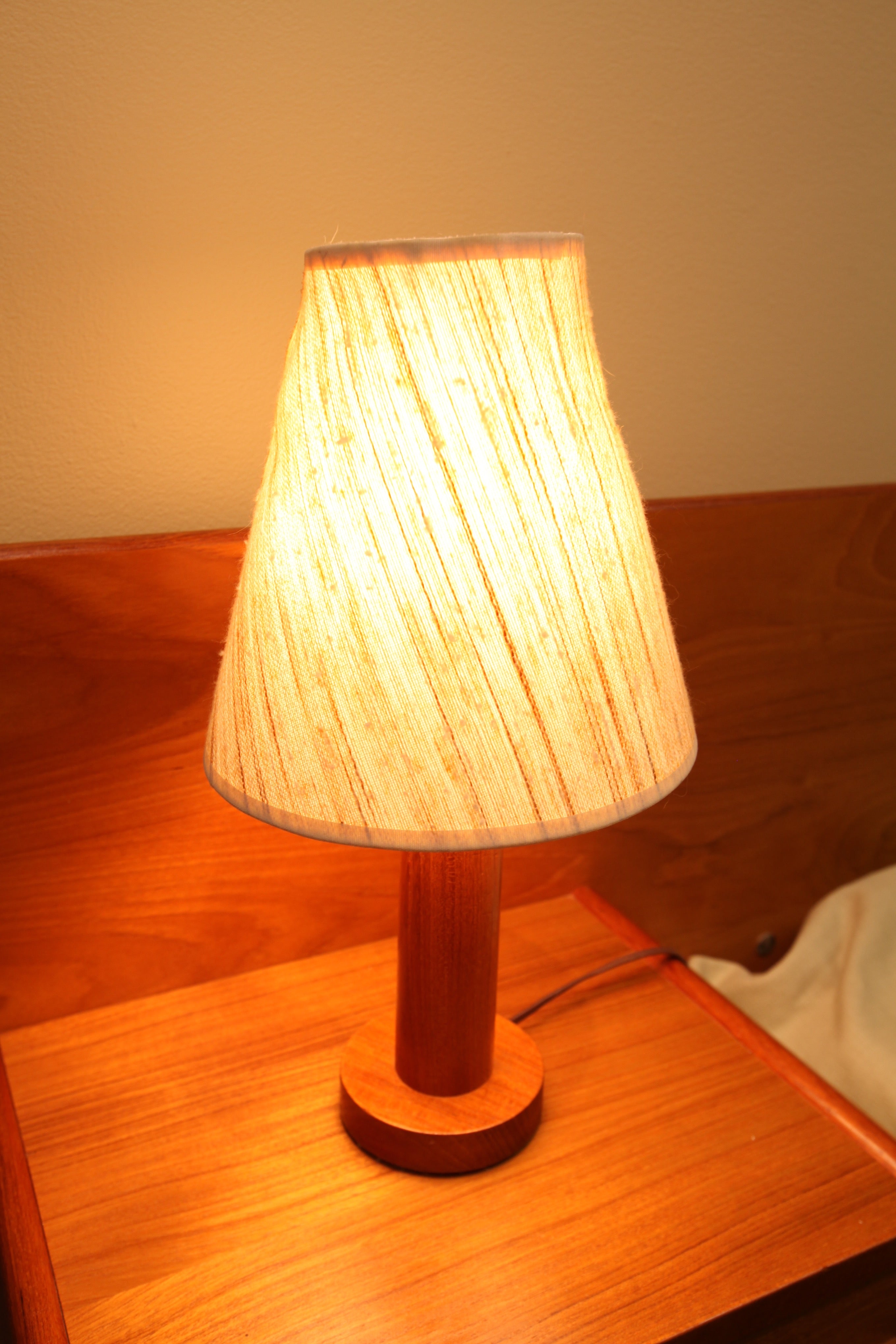 Teak Bedside Lamps (set of 2)