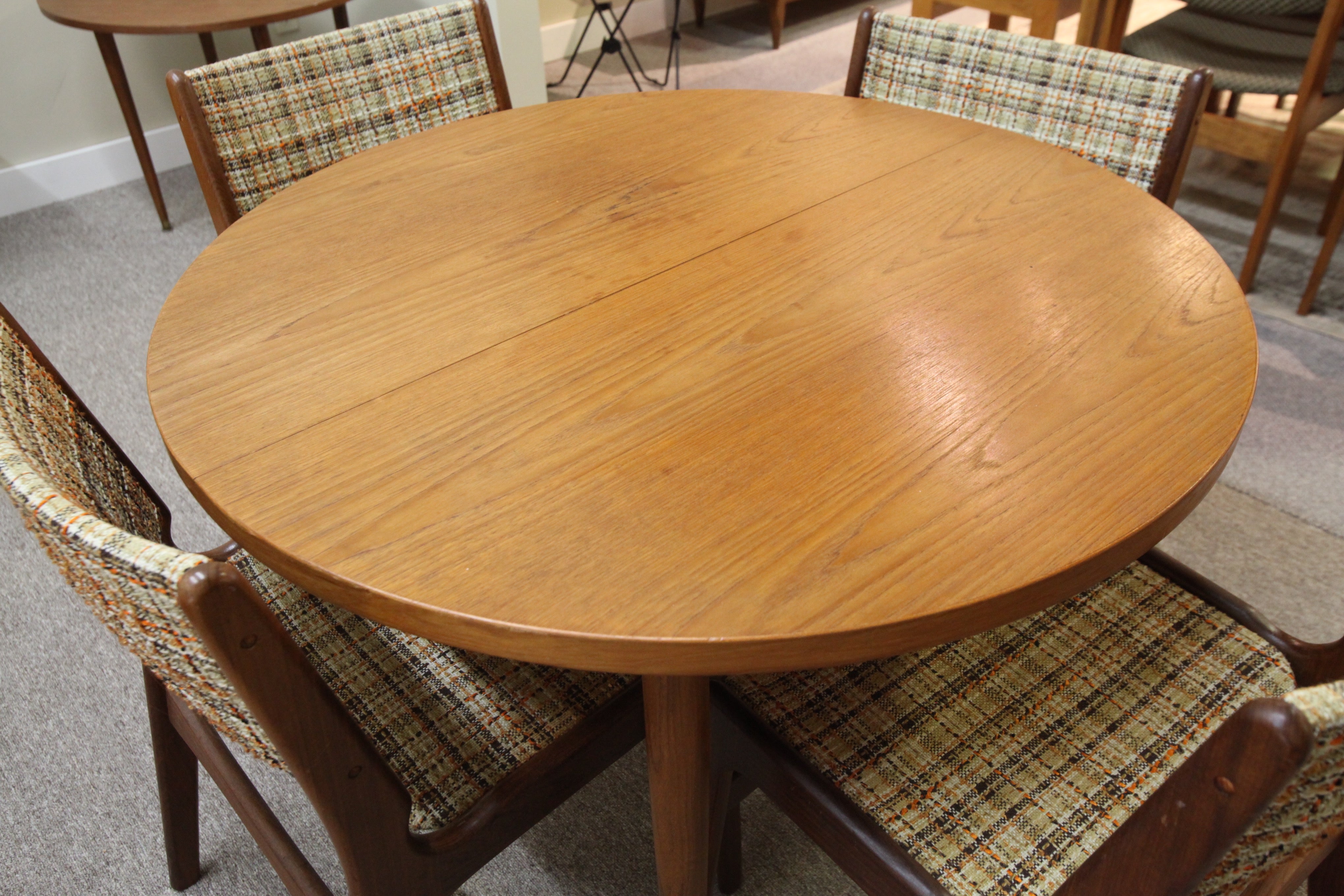 Teak Dining table (58" x 40") or (40" across round)