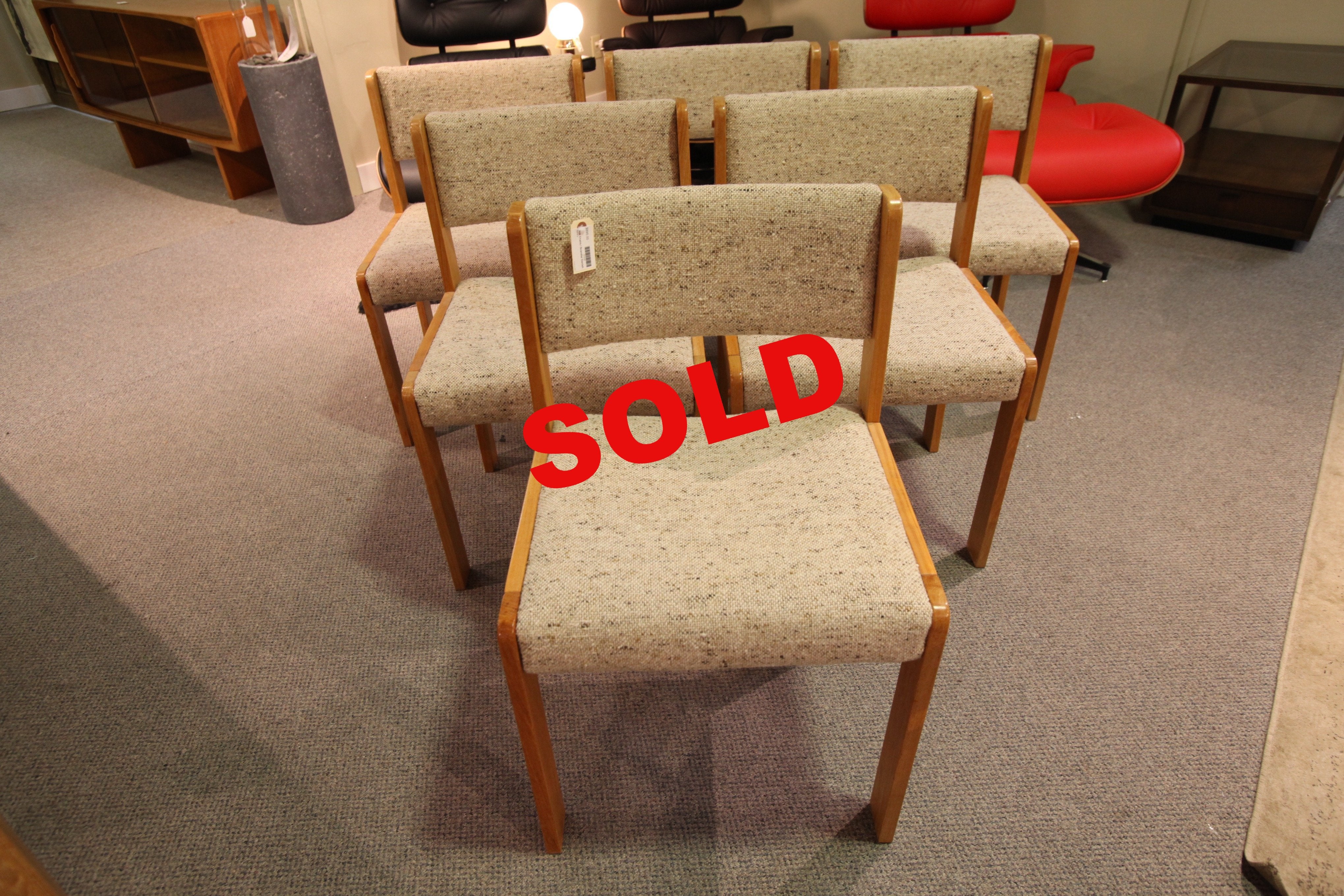 Set of 6 Scandia Teak Danish Chairs