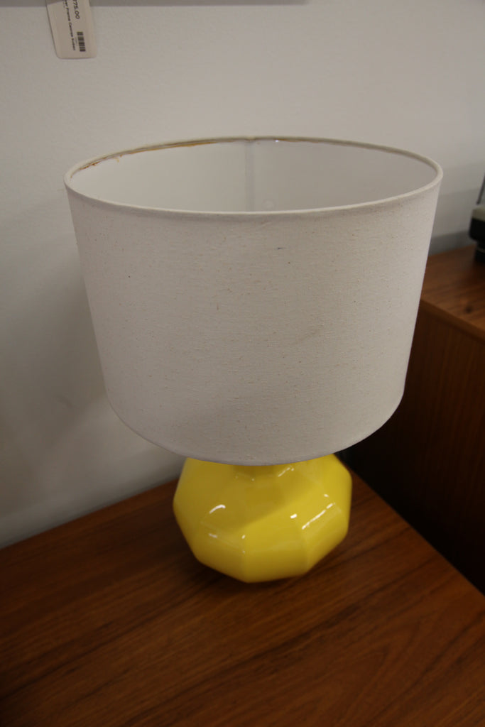 Vintage Yellow Table Lamp (20"H x 12.75" Dia.)