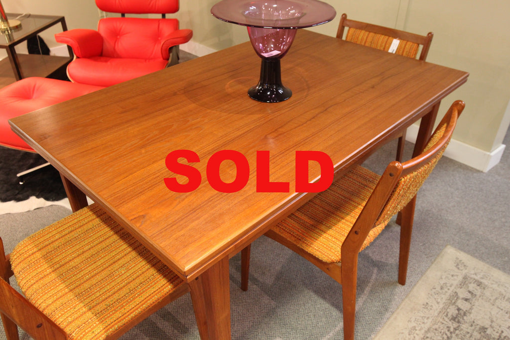 Teak Table with Extensions (54.5" x 34.5") or (89.5" x 34.5")