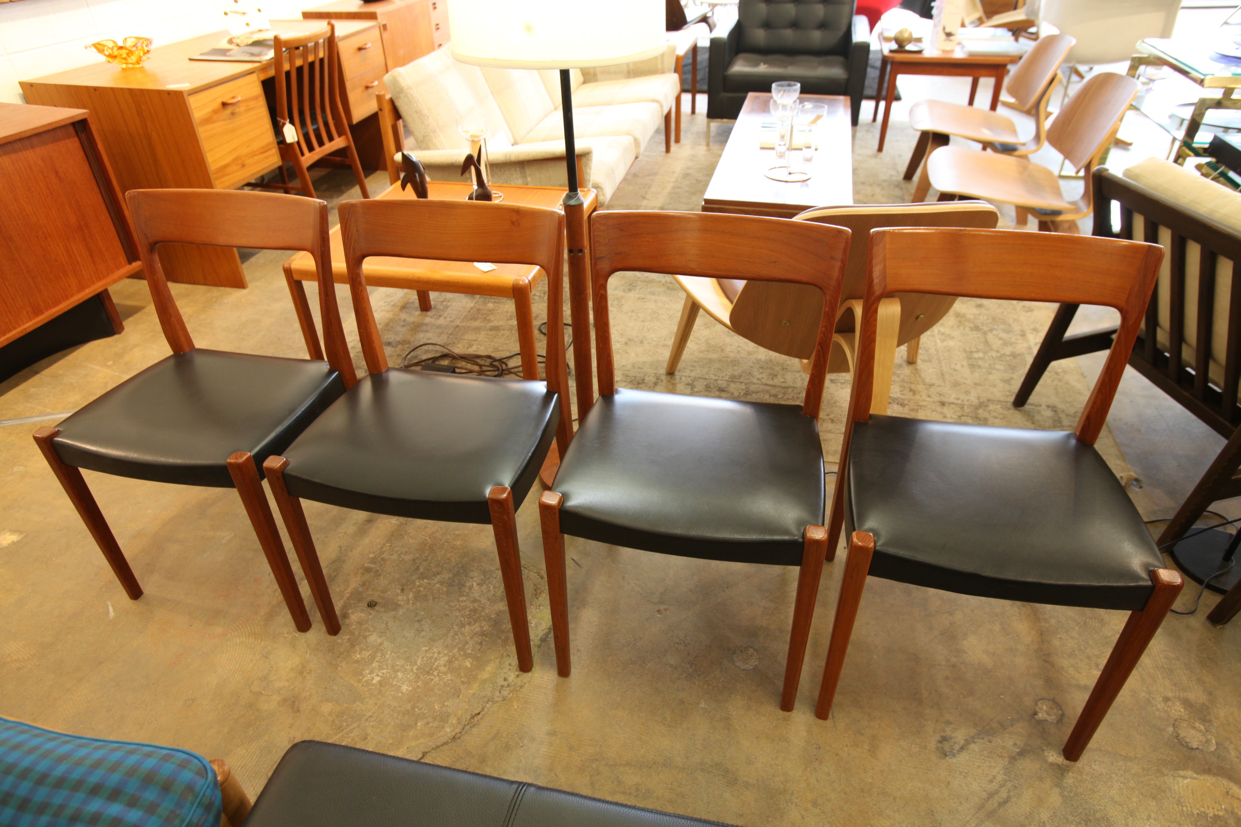 Beautiful Set of 4 Vintage Svegards Markaryd Swedish Teak Dining Chairs