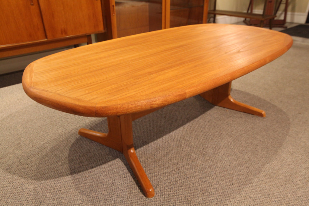 Oval Teak Coffee Table (55"L x 28.5"W)
