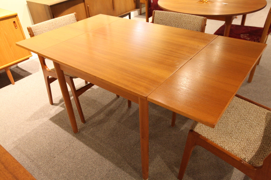 Small Square Teak Table w/extensions (33" x 33") or (56" x 33")