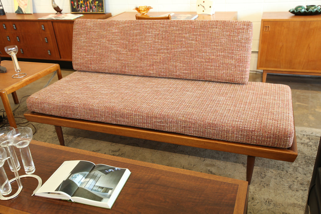 Vintage Danish Peter Hvidt Style Teak Sofa / Daybed (72"W x 31"D x 34"H)