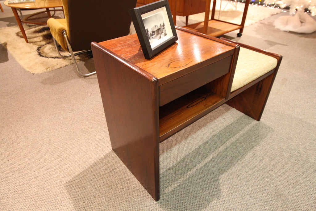 Beautiful Rosewood Telephone/Entrance Way Bench (35.5W x 25"H x 16"D)