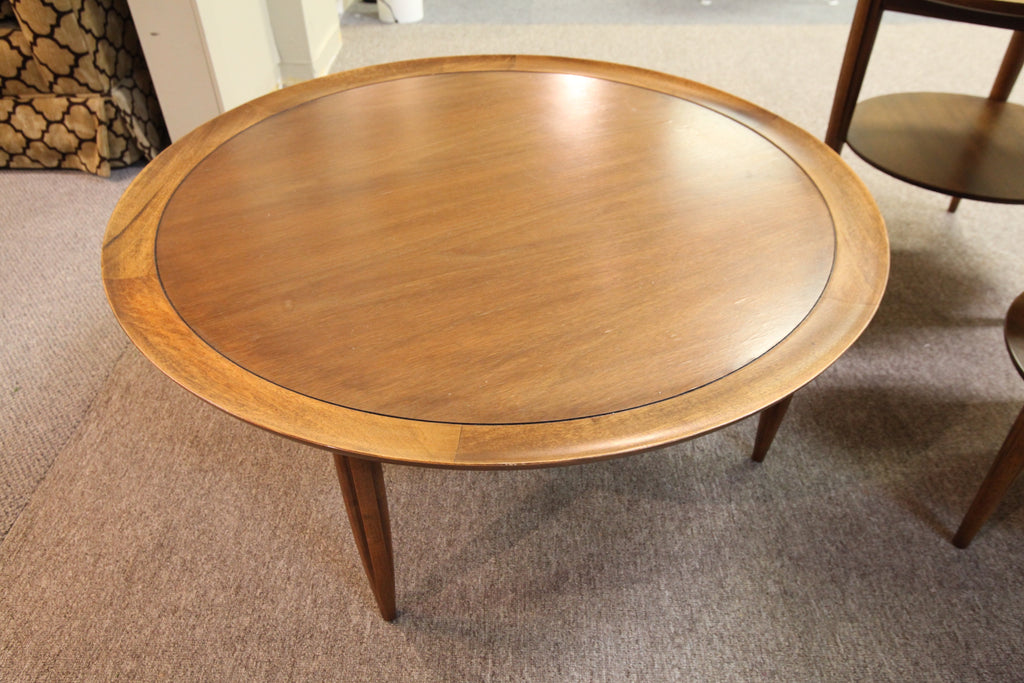 Round Walnut Coffee Table by Dielcraft (38" across x 16"H)